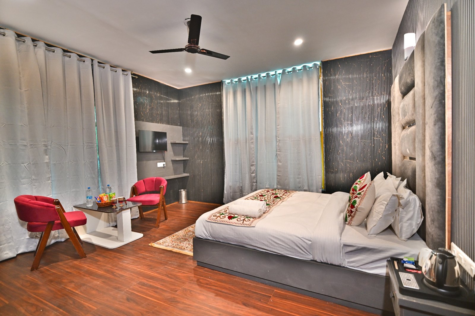 Comfortable guest room at Forest Grandeur Resort